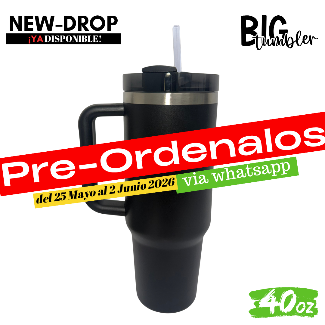 "Big Tumbler" 40oz / 1.2Lts con asa y popote 💥🚀