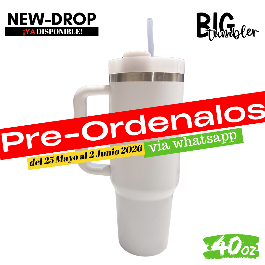 "Big Tumbler" 40oz / 1.2Lts con asa y popote 💥🚀