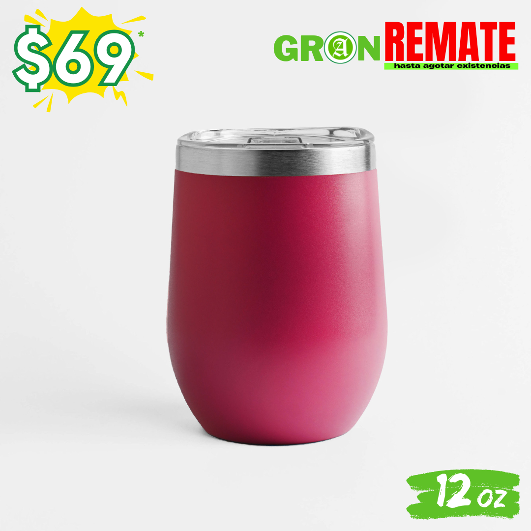 Gran REMATE // Vaso 12oz / 354ml + Tapa Hermética