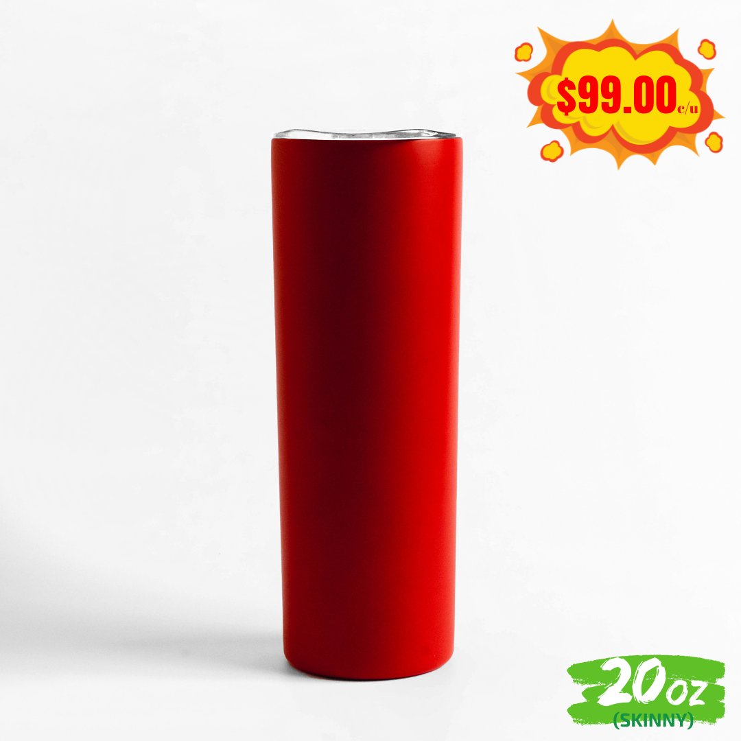 Vaso "SKINNY" 20oz / 591ml con Tapa Hermética // Veranazo 🔥🏝️