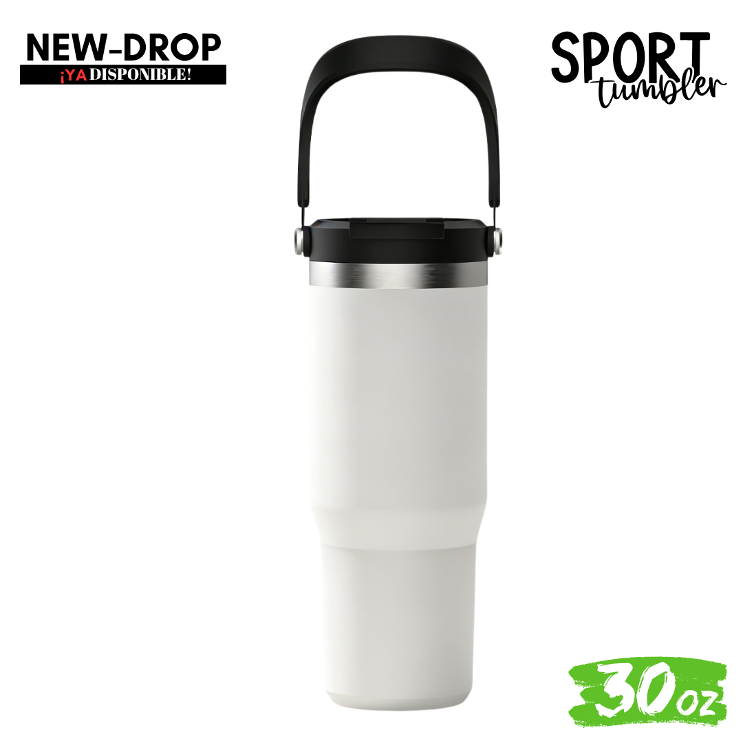 "SPORT Tumbler" 30oz / 887ml con asa y tapa Hermética 2 en 1
