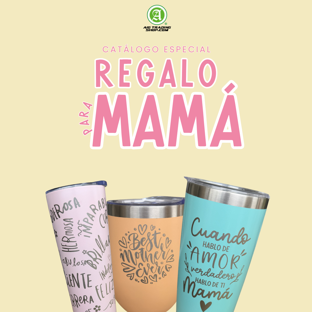 KIT REGALO 10 MAYO  VASO TÉRMICO + GRABADO LÁSER