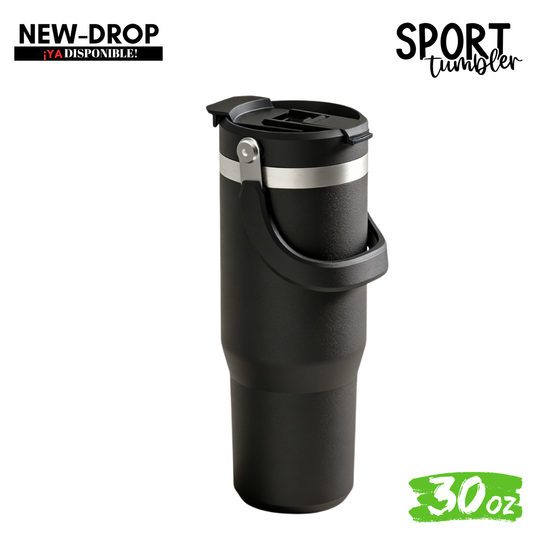 "SPORT Tumbler" 30oz / 887ml con asa y tapa Hermética 2 en 1