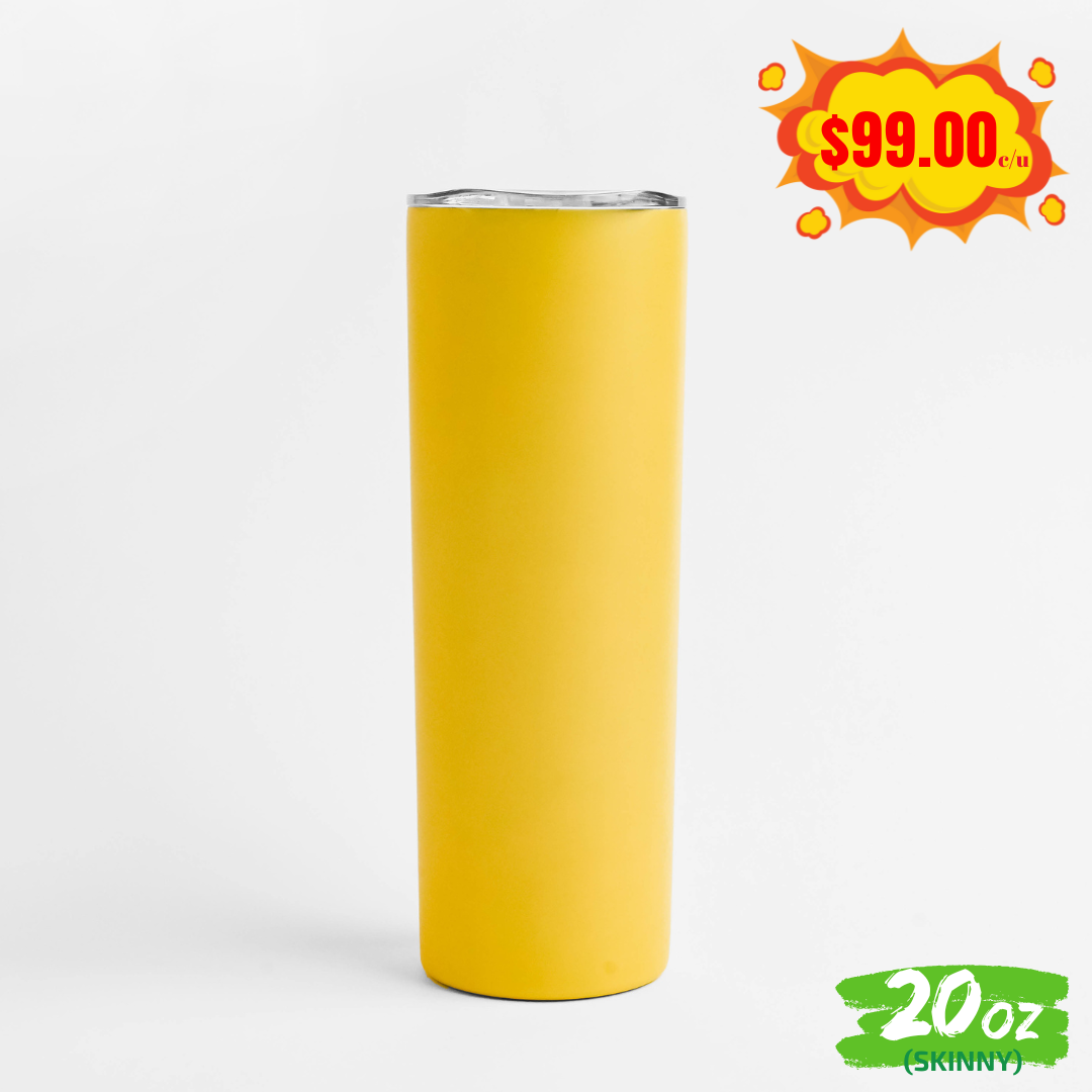 Vaso "SKINNY" 20oz / 591ml con Tapa Hermética // Veranazo 🔥🏝️