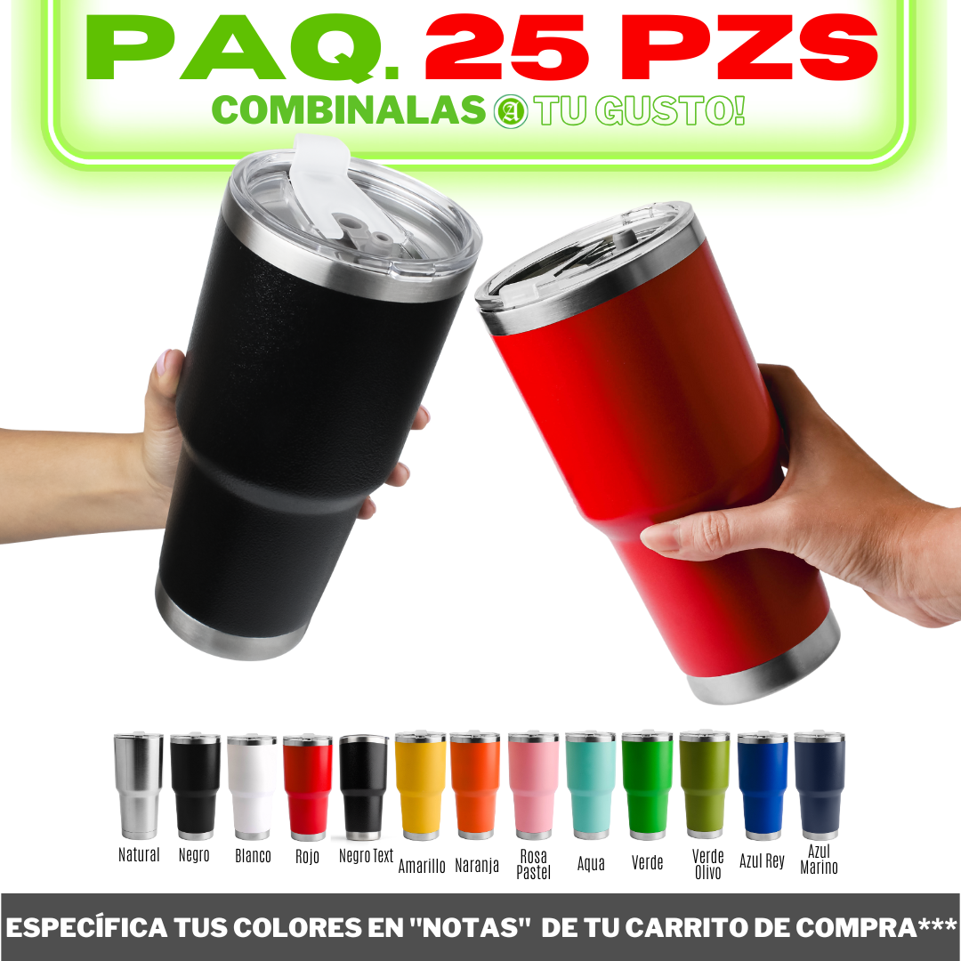25pzs 30oz / 887ml + Tapa Hermética