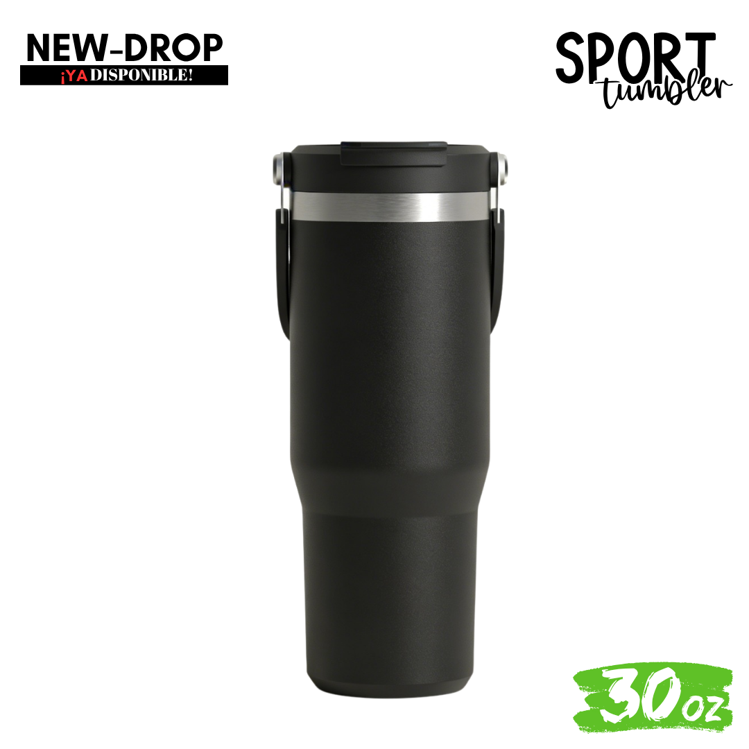 "SPORT Tumbler" 30oz / 887ml con asa y tapa Hermética 2 en 1