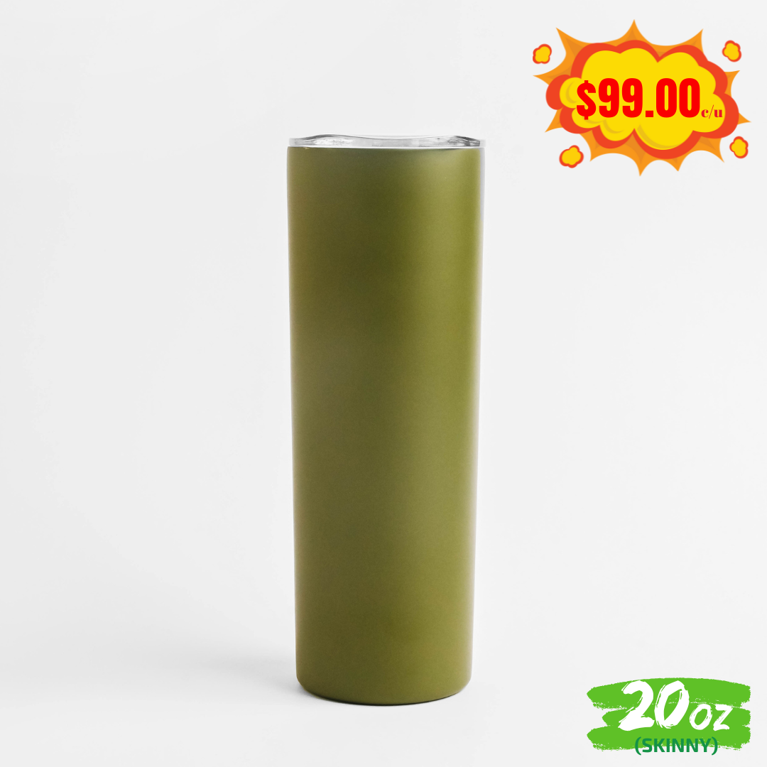 Vaso "SKINNY" 20oz / 591ml con Tapa Hermética // Veranazo 🔥🏝️