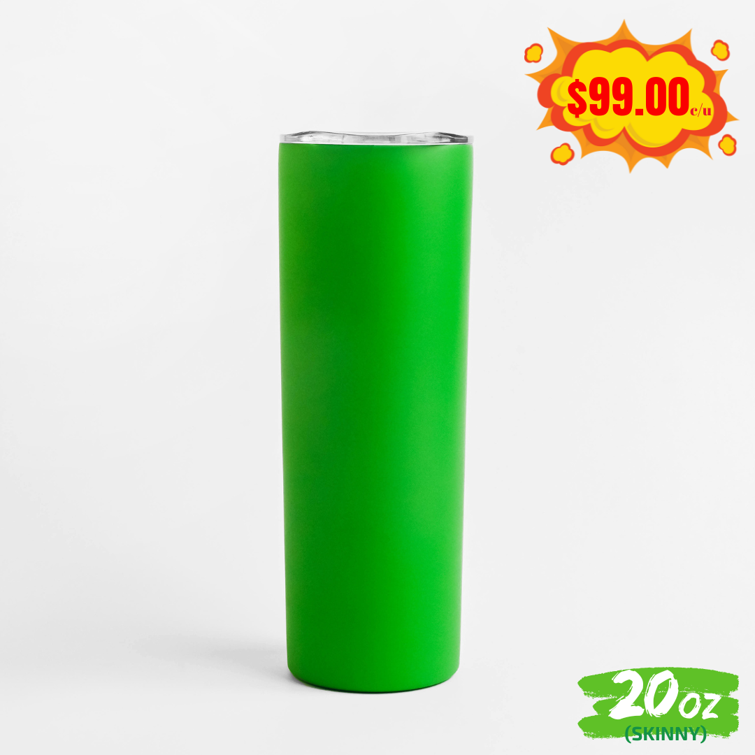 Vaso "SKINNY" 20oz / 591ml con Tapa Hermética // Veranazo 🔥🏝️