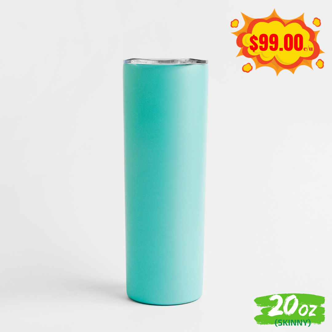 Vaso "SKINNY" 20oz / 591ml con Tapa Hermética // Veranazo 🔥🏝️