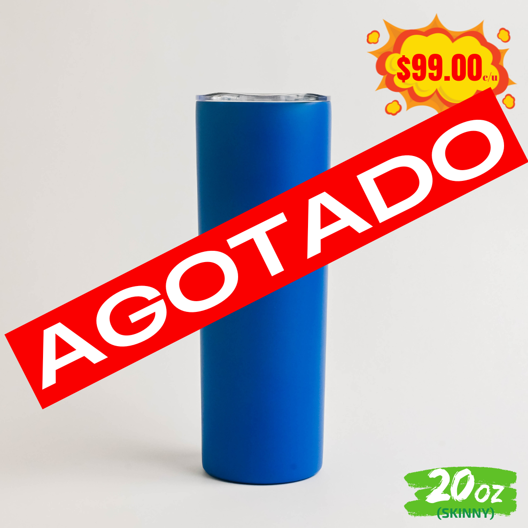 Vaso "SKINNY" 20oz / 591ml con Tapa Hermética 🎁