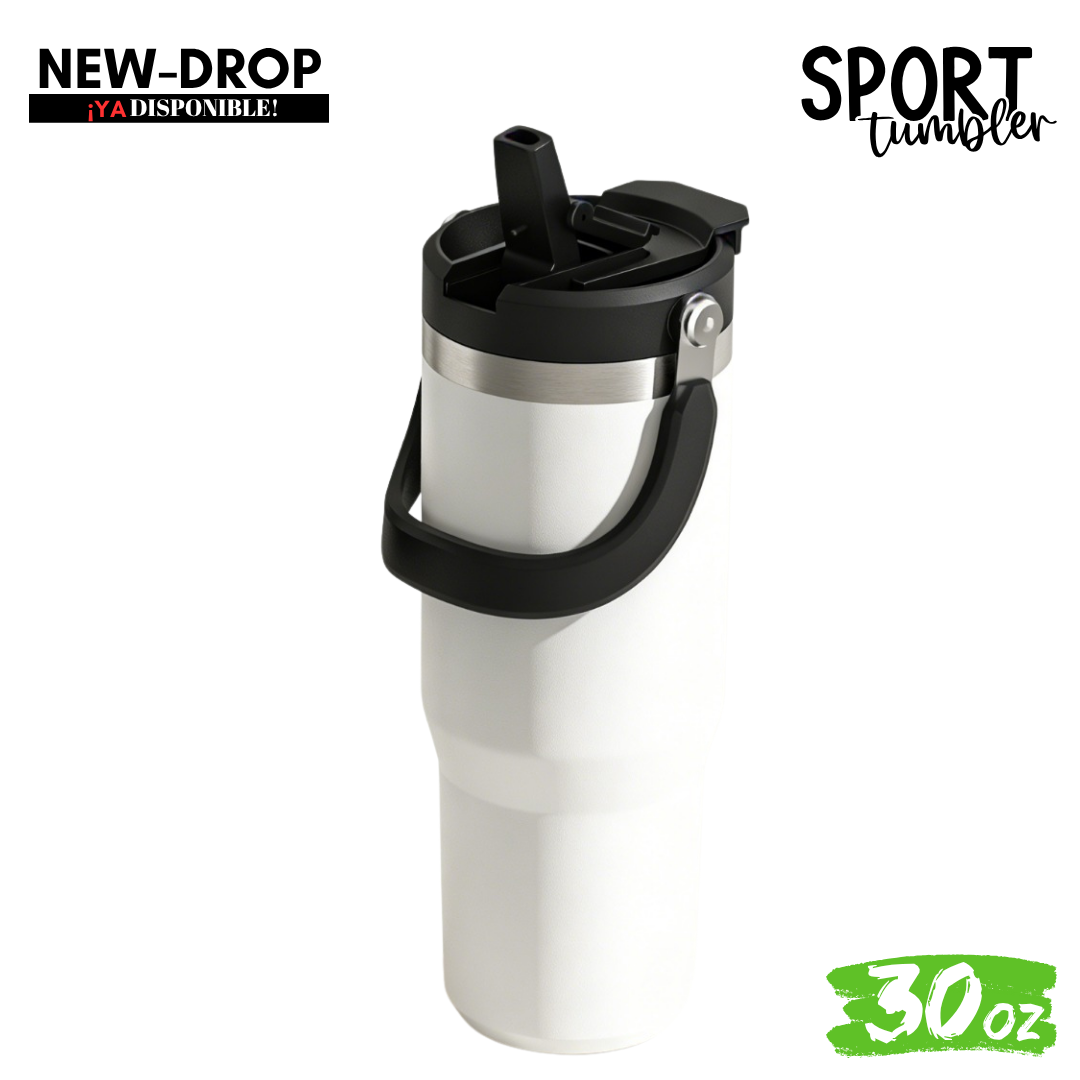 "SPORT Tumbler" 30oz / 887ml con asa y tapa Hermética 2 en 1