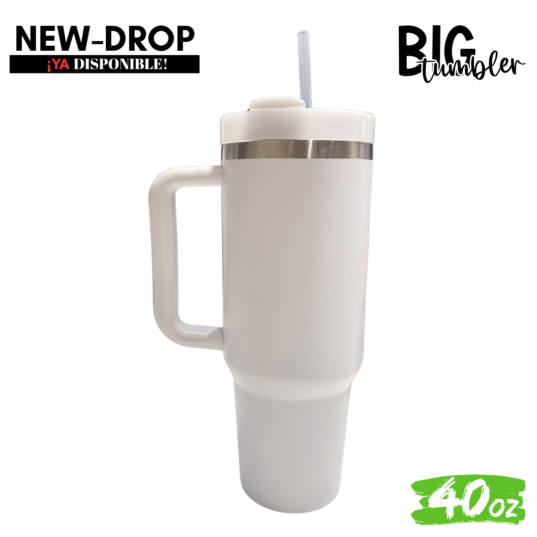 "Big Tumbler" 40oz / 1.2Lts con asa y popote 💥🚀