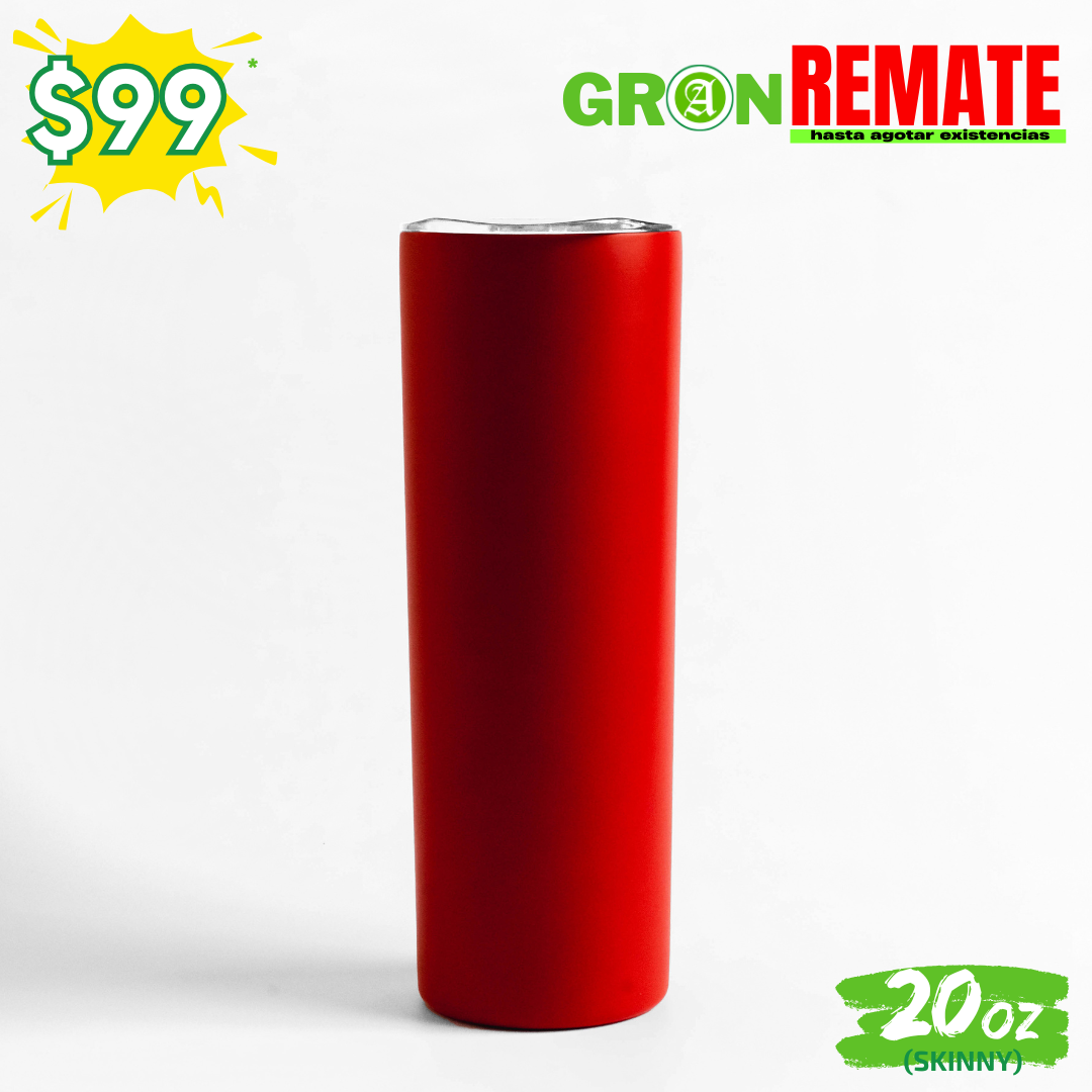 Gran REMATE // 12pzs "SKINNY" 20oz / 591ml con Tapa Hermética