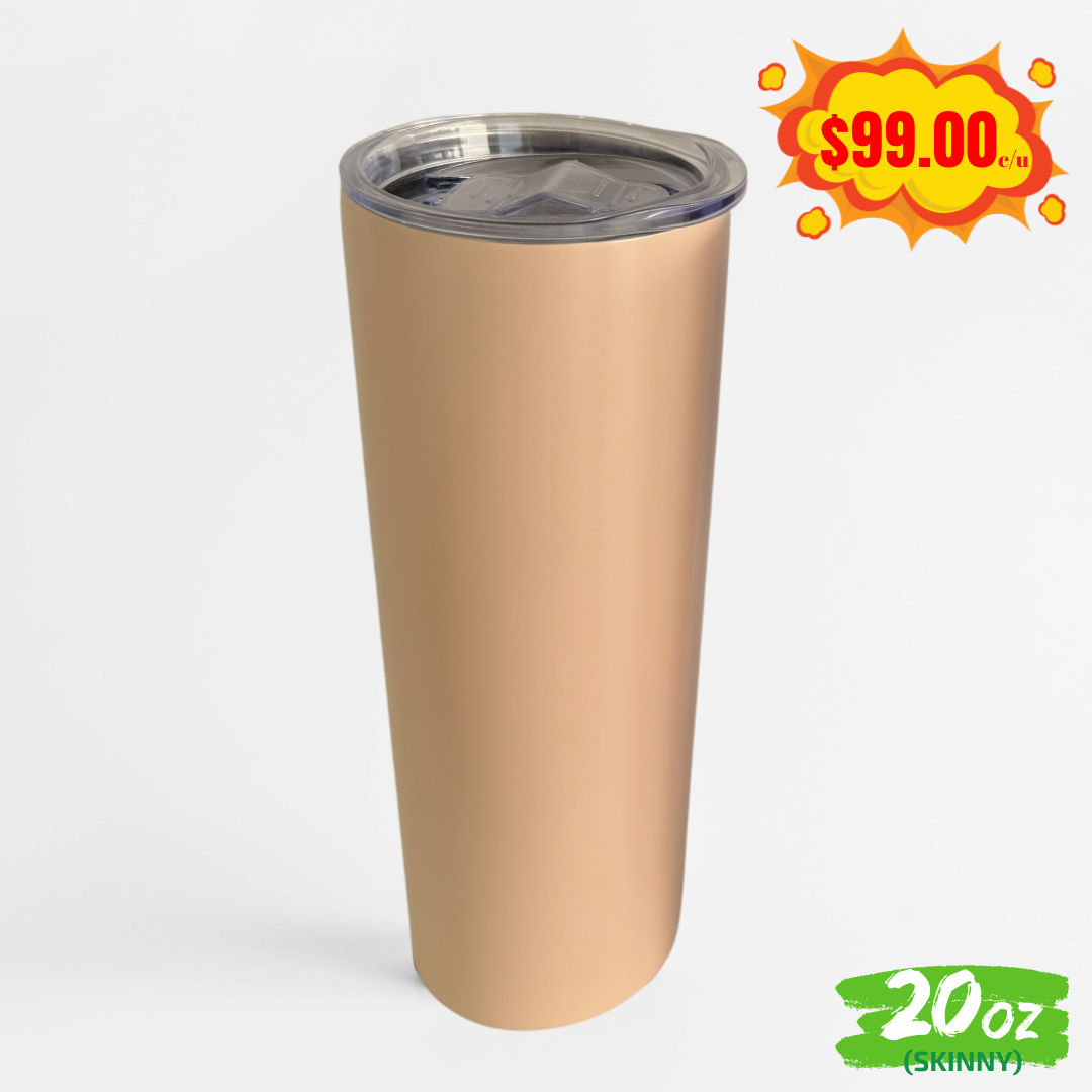 Vaso "SKINNY" 20oz / 591ml con Tapa Hermética // Veranazo 🔥🏝️