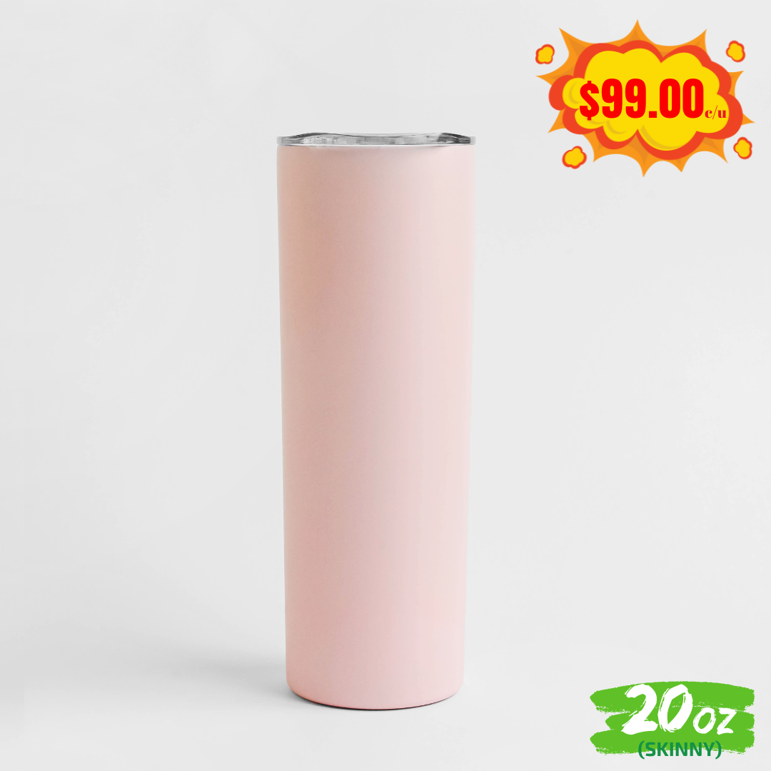Vaso "SKINNY" 20oz / 591ml con Tapa Hermética // Veranazo 🔥🏝️