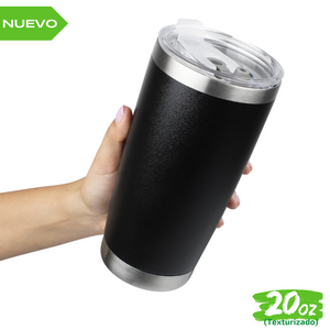 25pzs TEXTURIZADOS 20oz / 591ml + Tapa Hermética