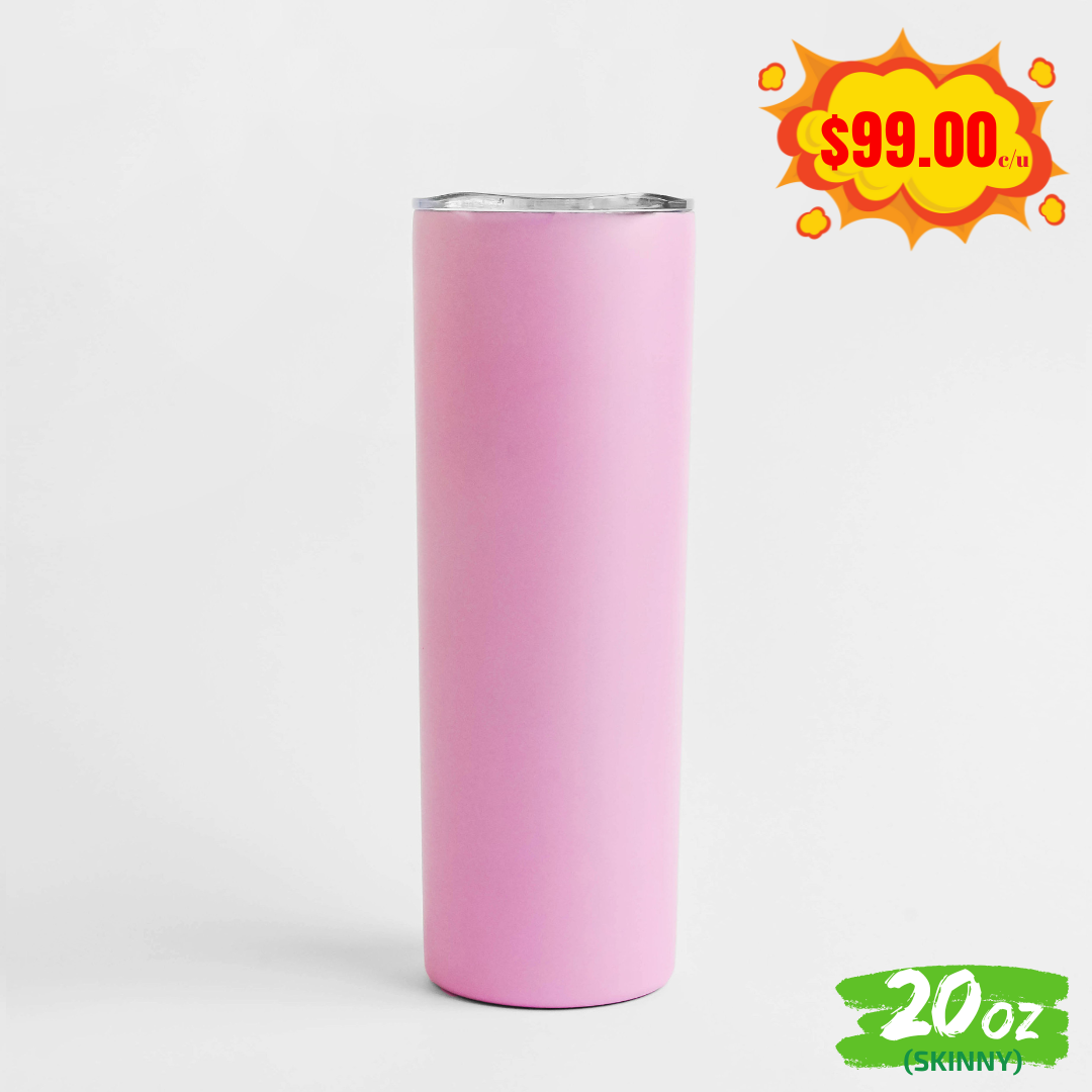 Vaso "SKINNY" 20oz / 591ml con Tapa Hermética // Veranazo 🔥🏝️