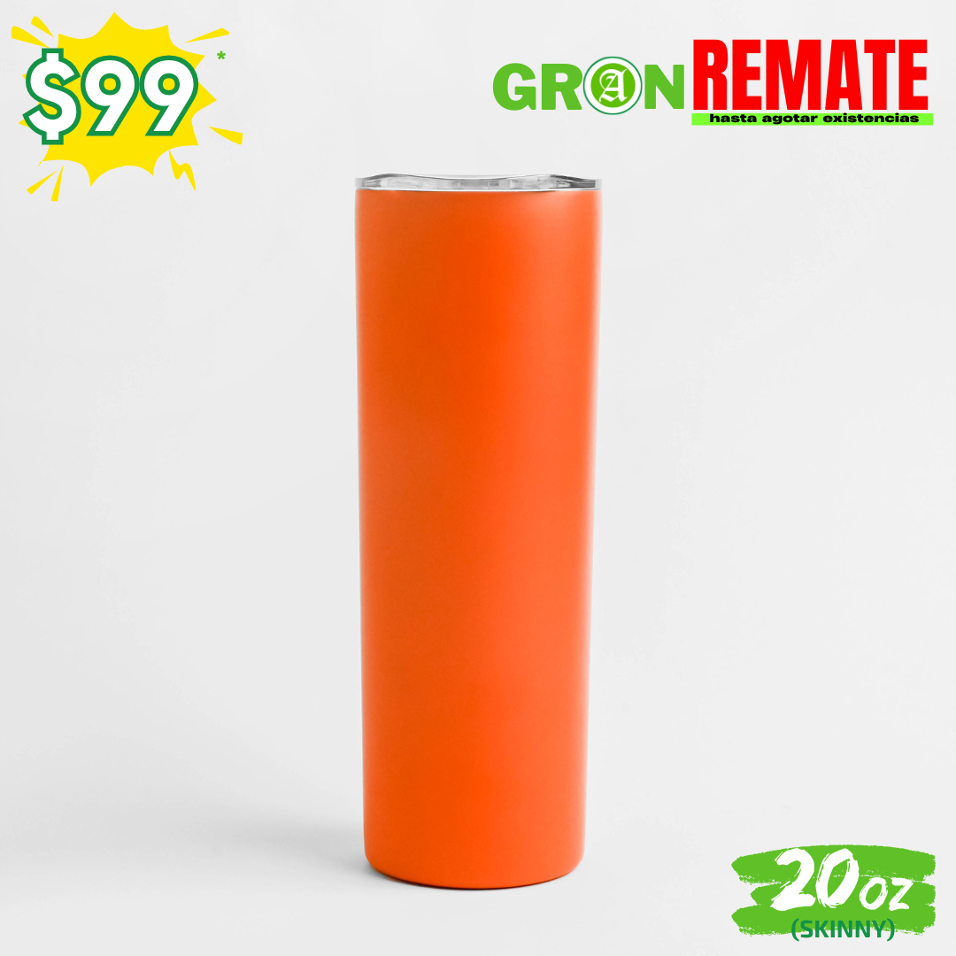 Gran REMATE // 12pzs "SKINNY" 20oz / 591ml con Tapa Hermética