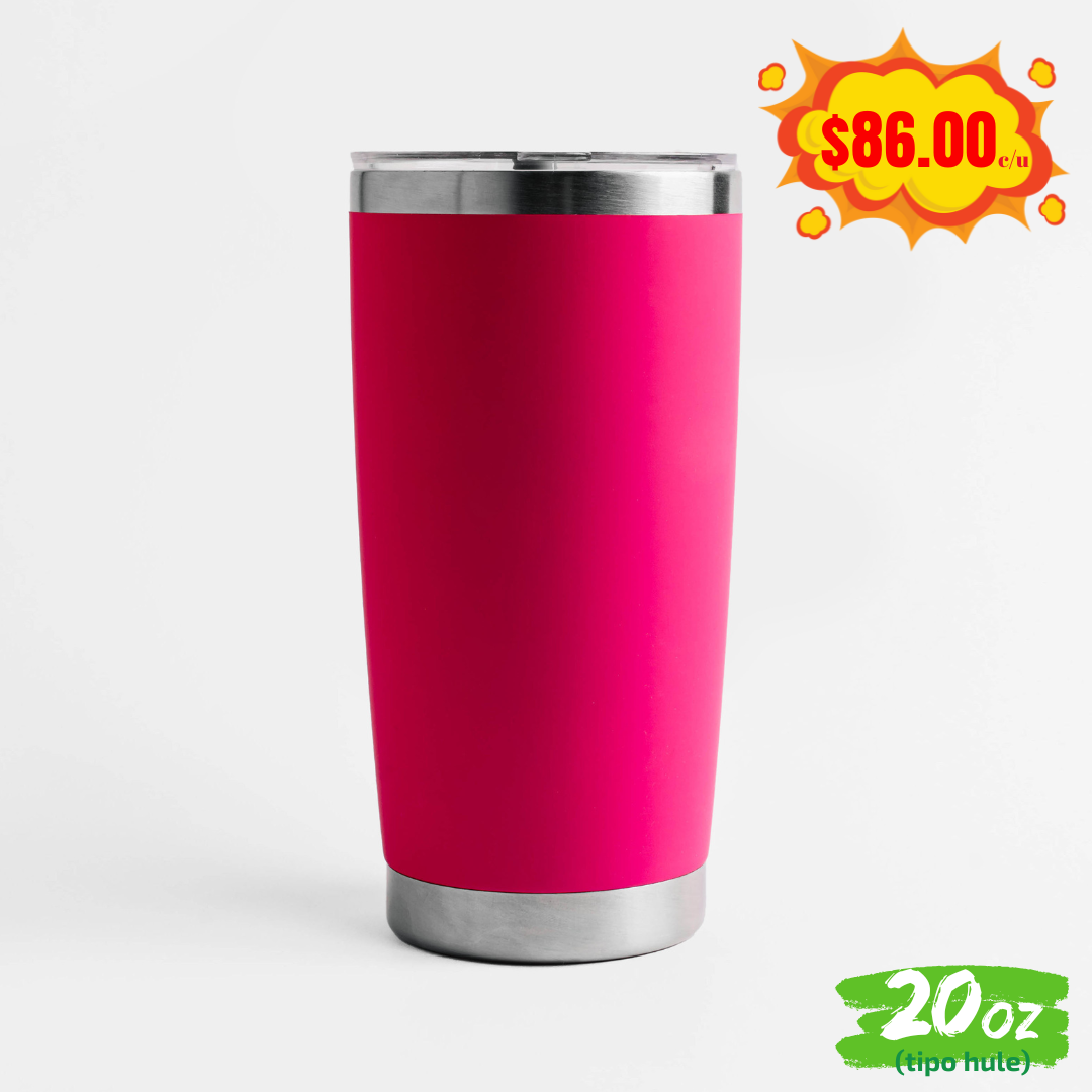 Vaso 20oz / 591ml "TIPO HULE" + Tapa Hermética