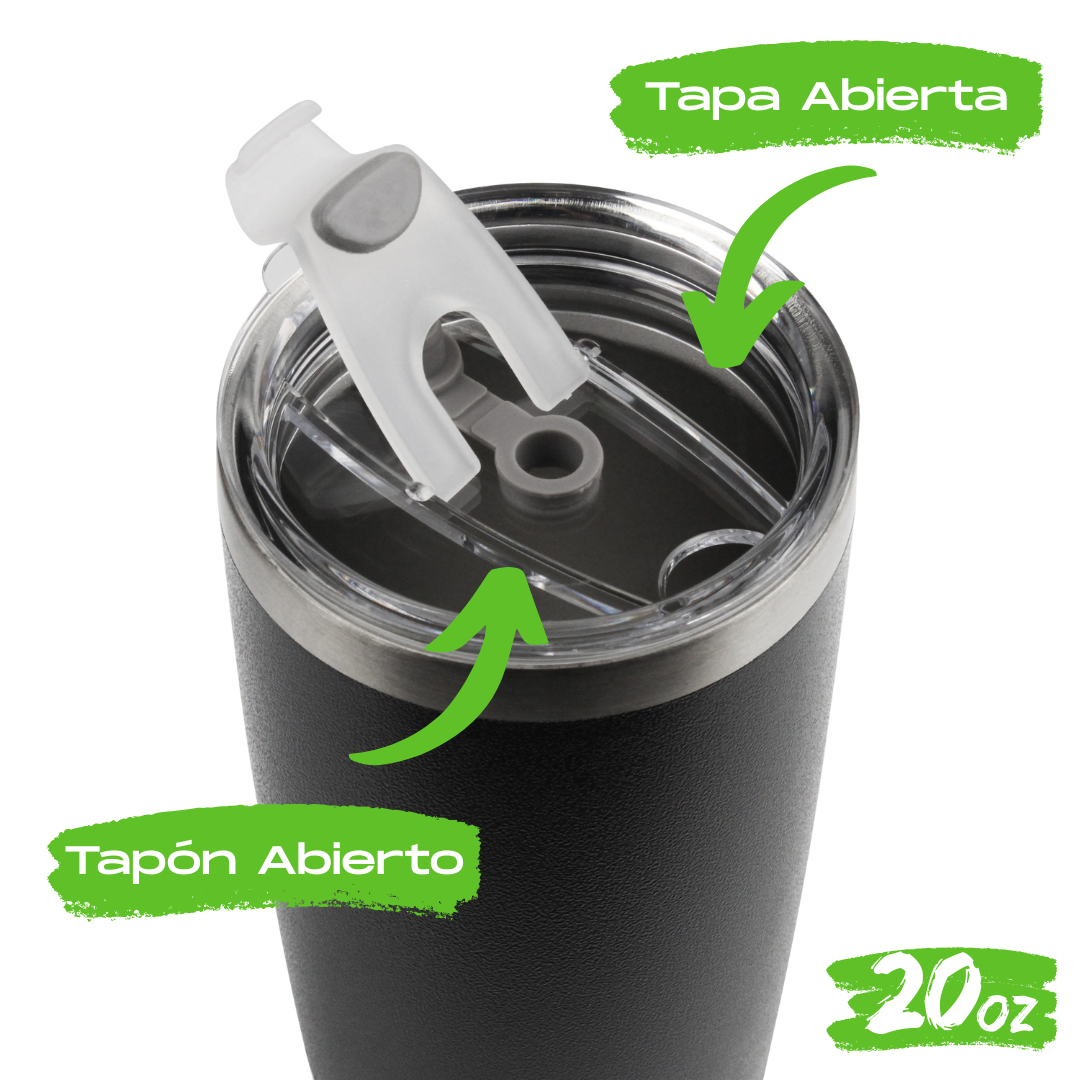 25pzs 20oz / 591ml "CLÁSICO" + Tapa Hermética