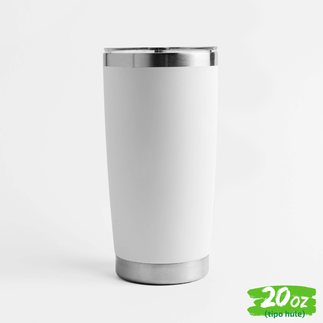 Vaso 20oz / 591ml "TIPO HULE" + Tapa Hermética