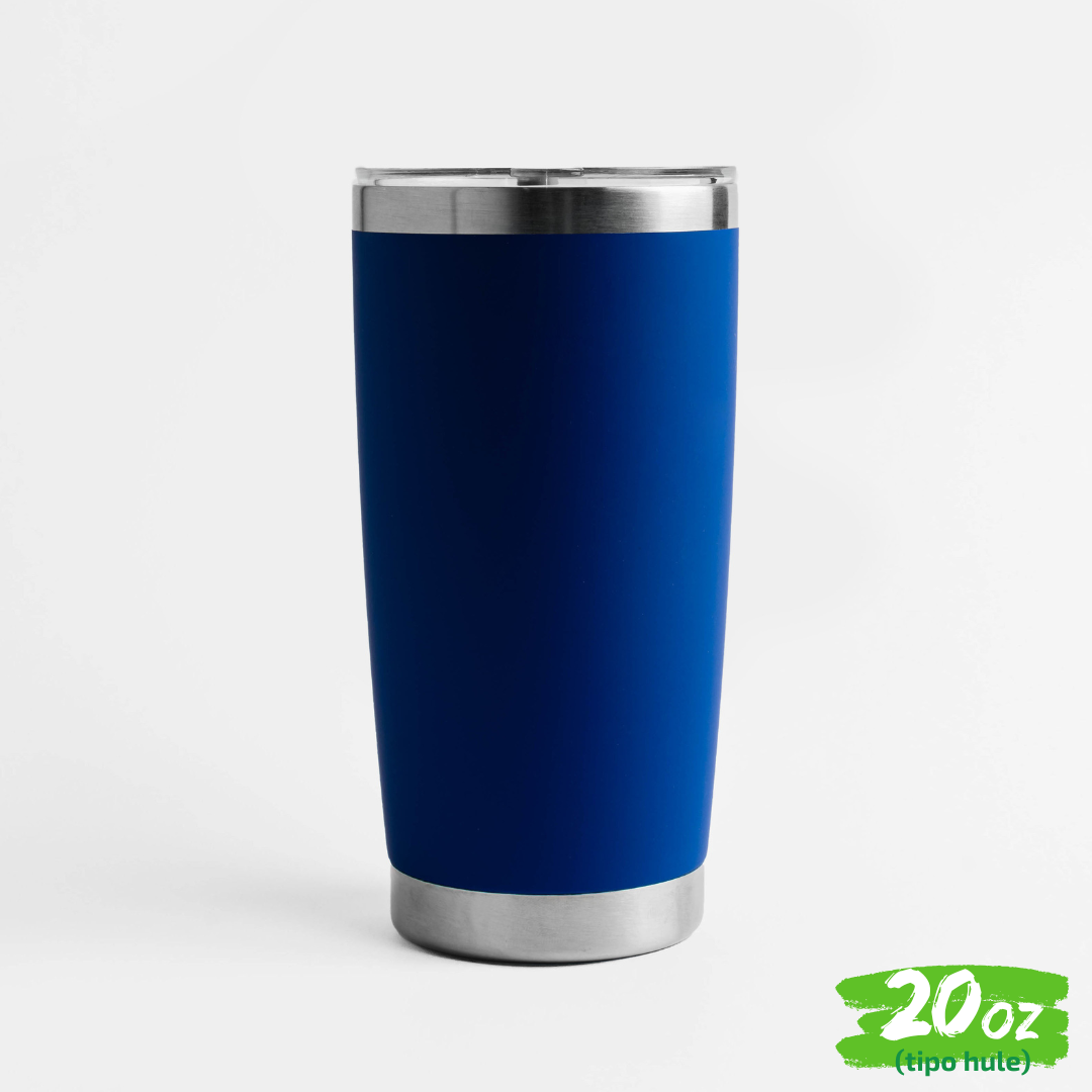 Vaso 20oz / 591ml "TIPO HULE" + Tapa Hermética