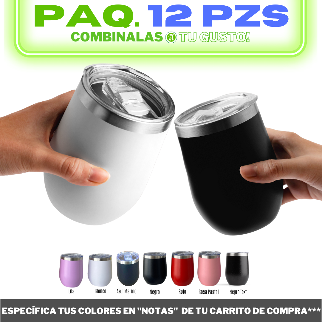 12pzs 12oz / 354ml + Tapa Hermética