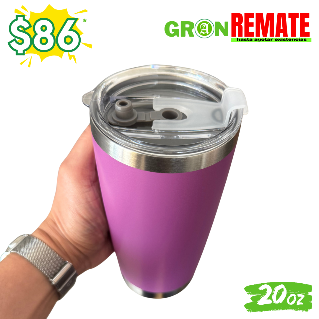 GRAN REMATE // Vaso 20oz / 591ml + Tapa Hermética