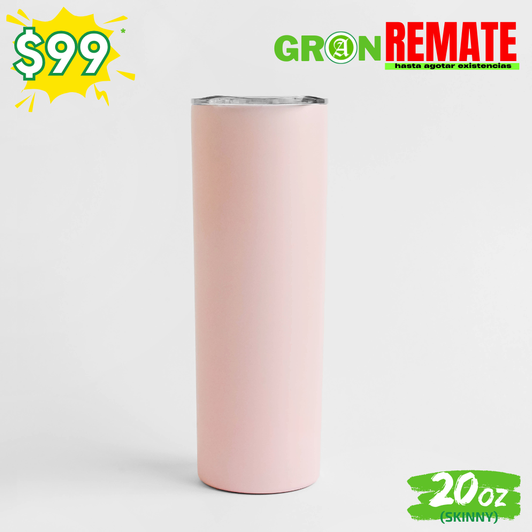 Gran REMATE // 12pzs "SKINNY" 20oz / 591ml con Tapa Hermética