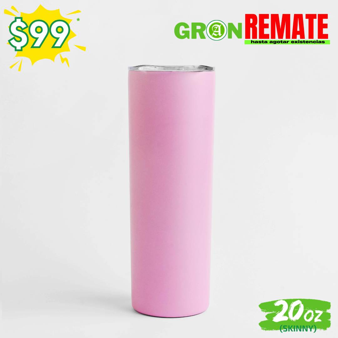 Gran REMATE // 12pzs "SKINNY" 20oz / 591ml con Tapa Hermética