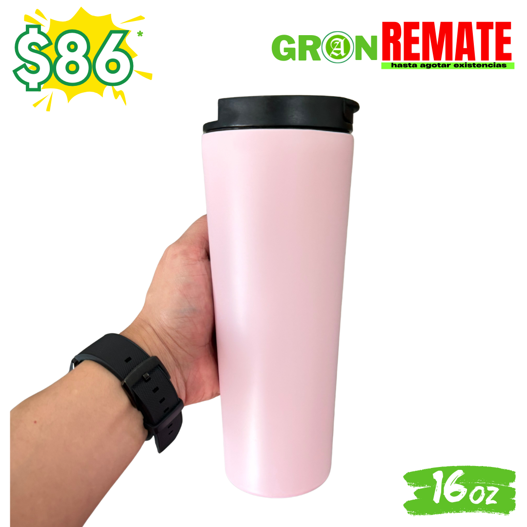 GRAN REMATE // "TERMO" 16.9oz / 500ml con Tapón Hermético y Tapa de Rosca