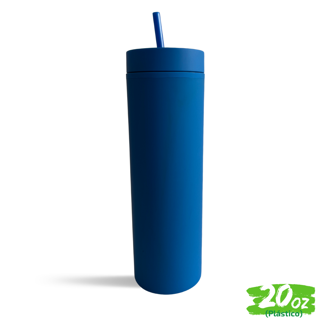 12pzs 20oz / 591ml "PLÁSTICO" + POPOTE