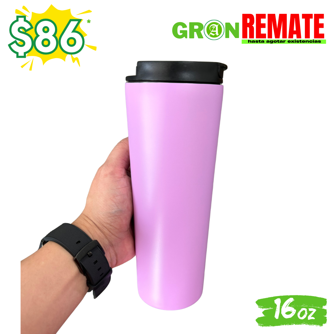 GRAN REMATE // "TERMO" 16.9oz / 500ml con Tapón Hermético y Tapa de Rosca