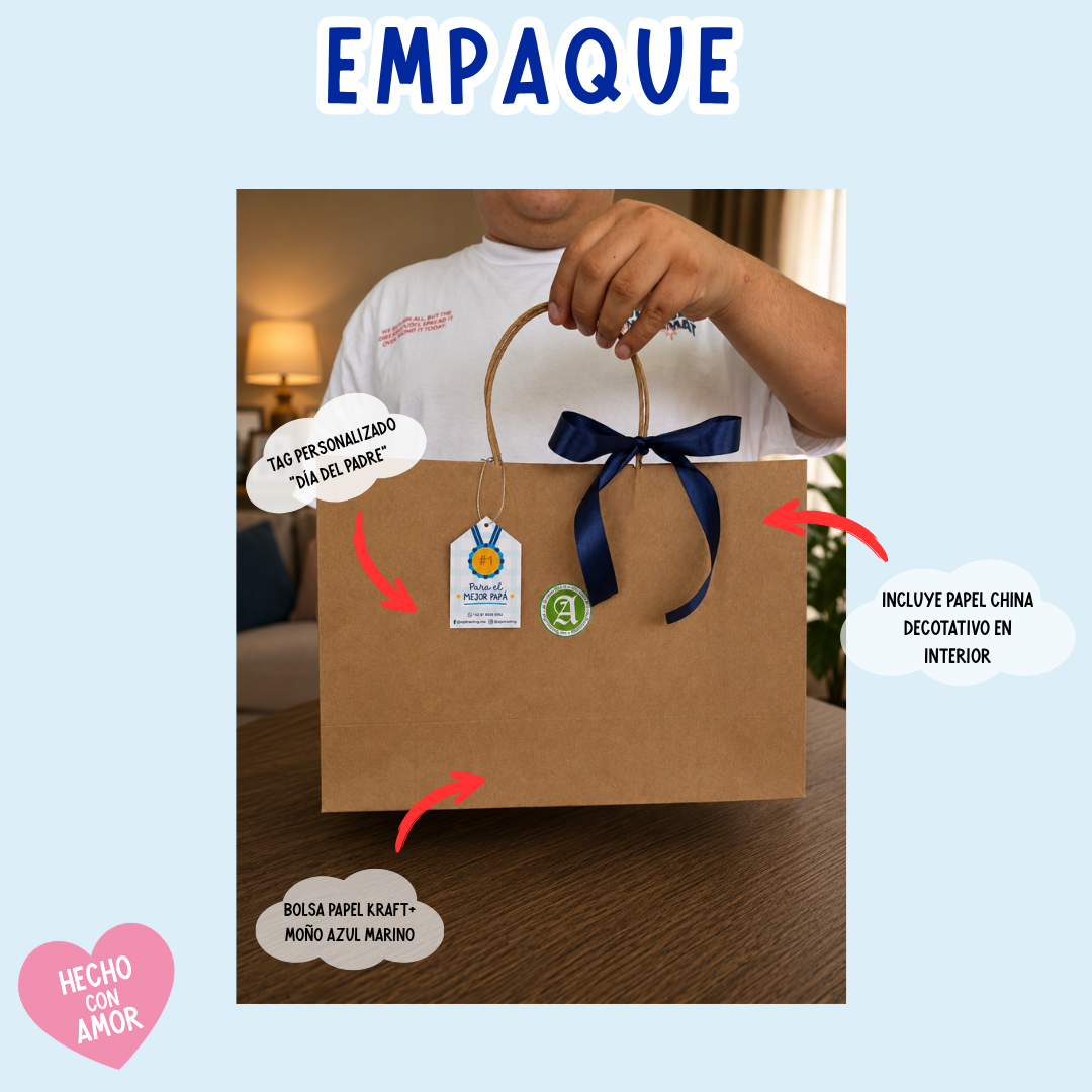 Empaque Bolsa Kraft + Moño