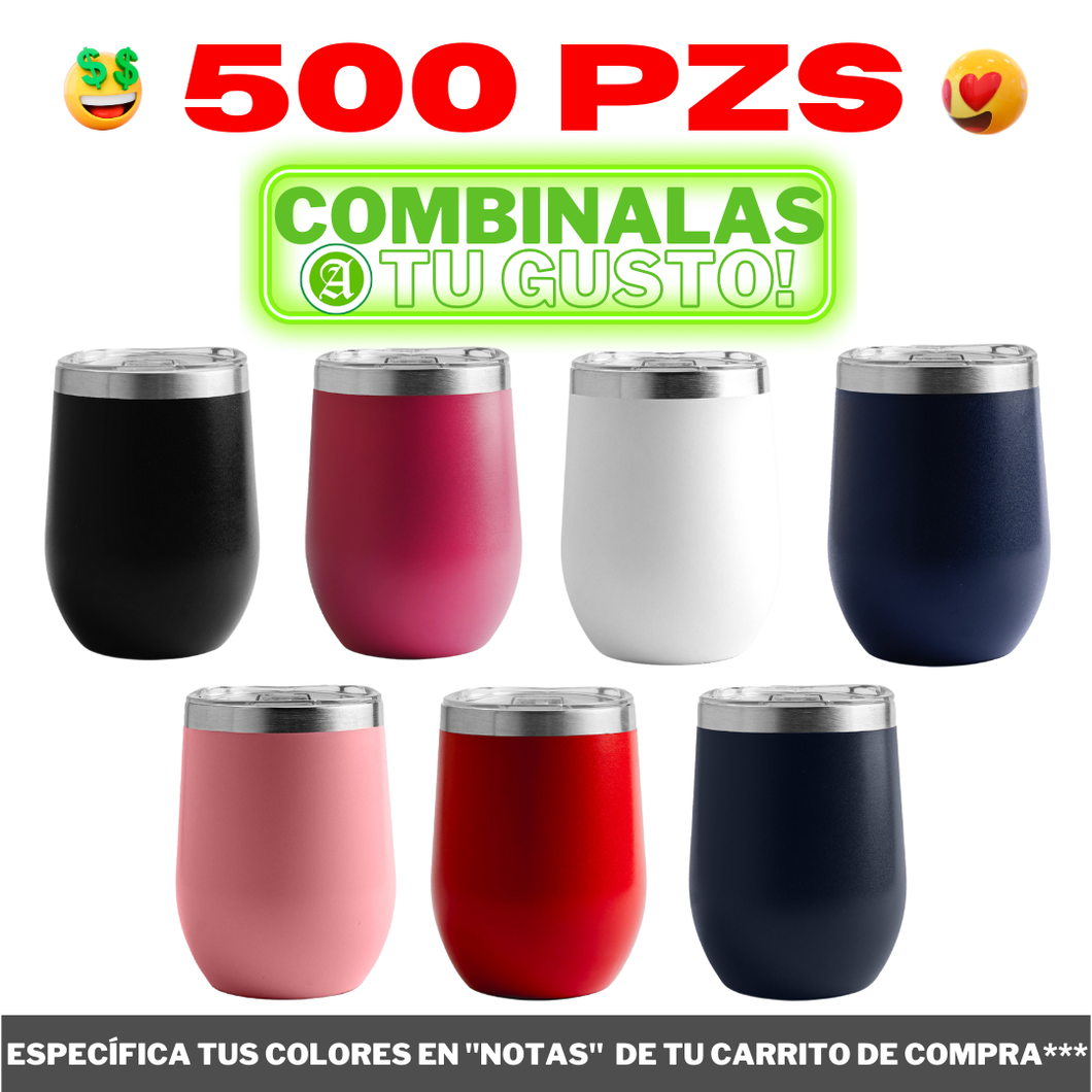 500pzs 12oz / 354ml + Tapa Hermética