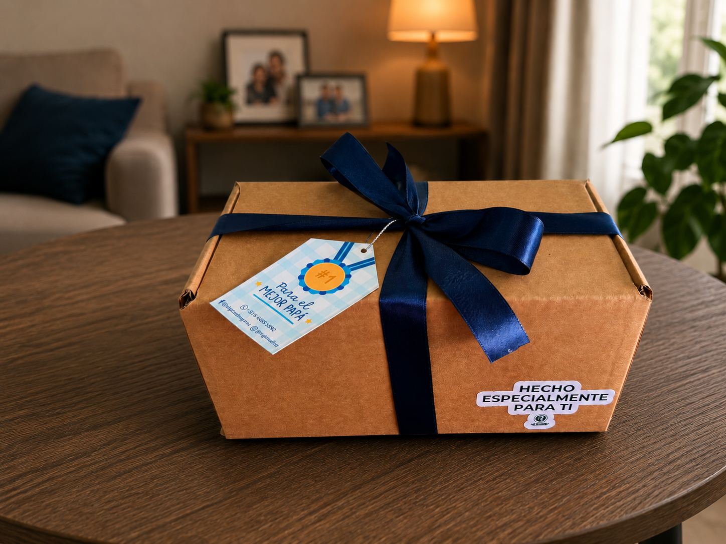 Empaque Caja Kraft + Moño