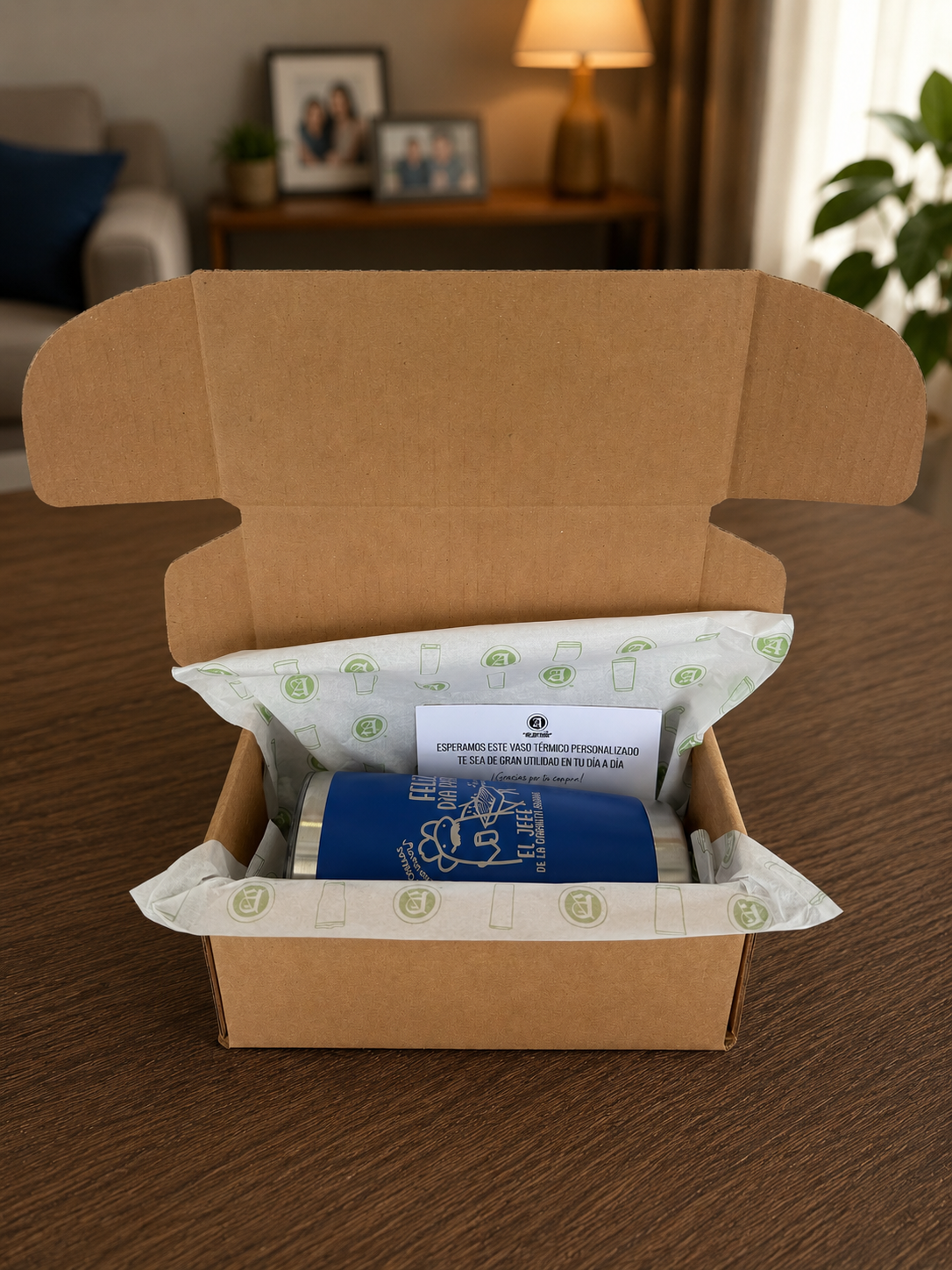Empaque Caja Kraft + Moño