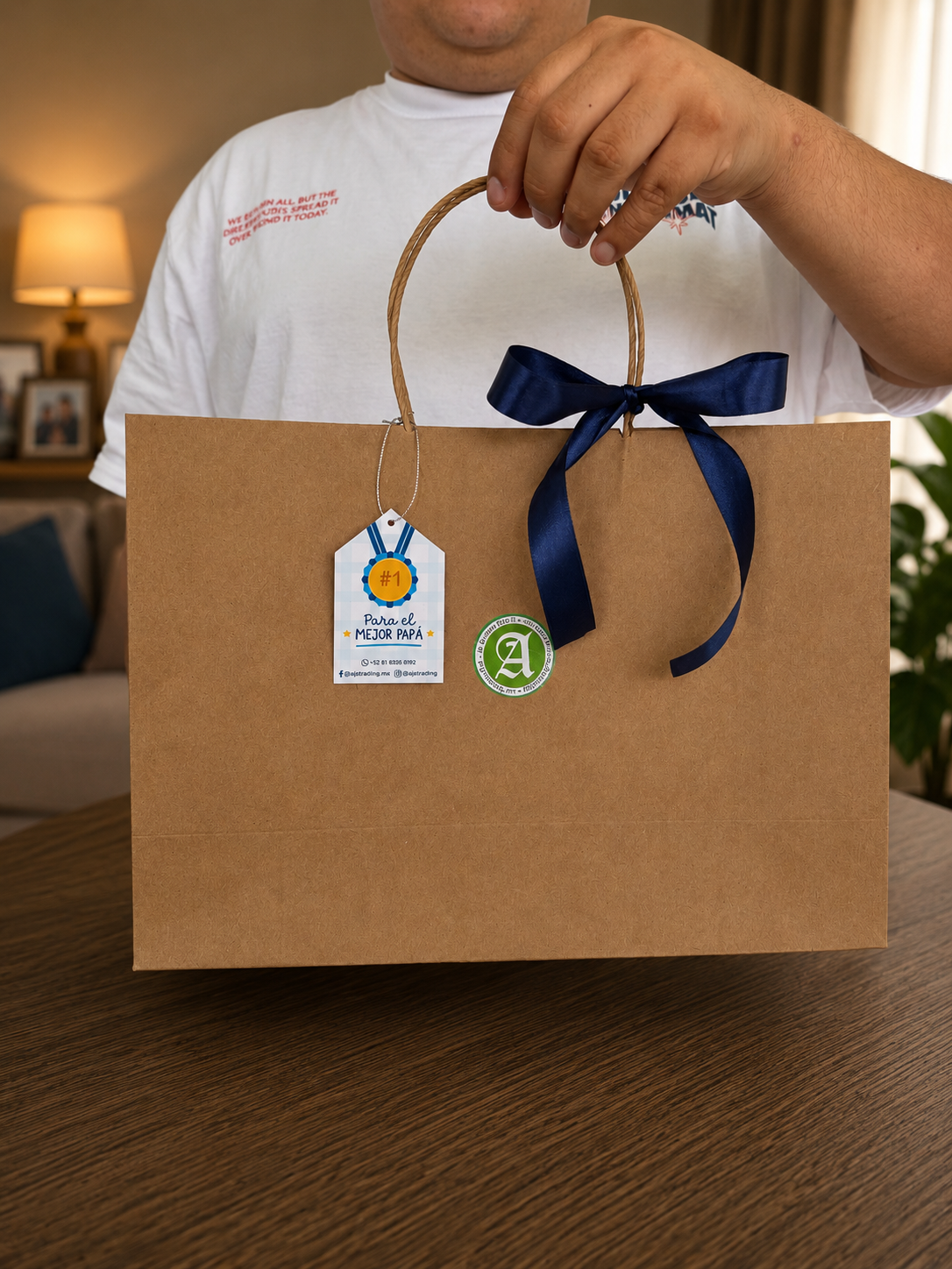 Empaque Bolsa Kraft + Moño