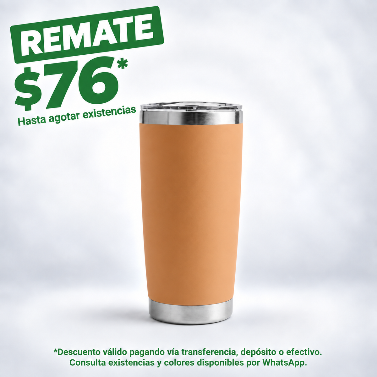 GRAN REMATE // Vaso 20oz / 591ml + Tapa Hermética