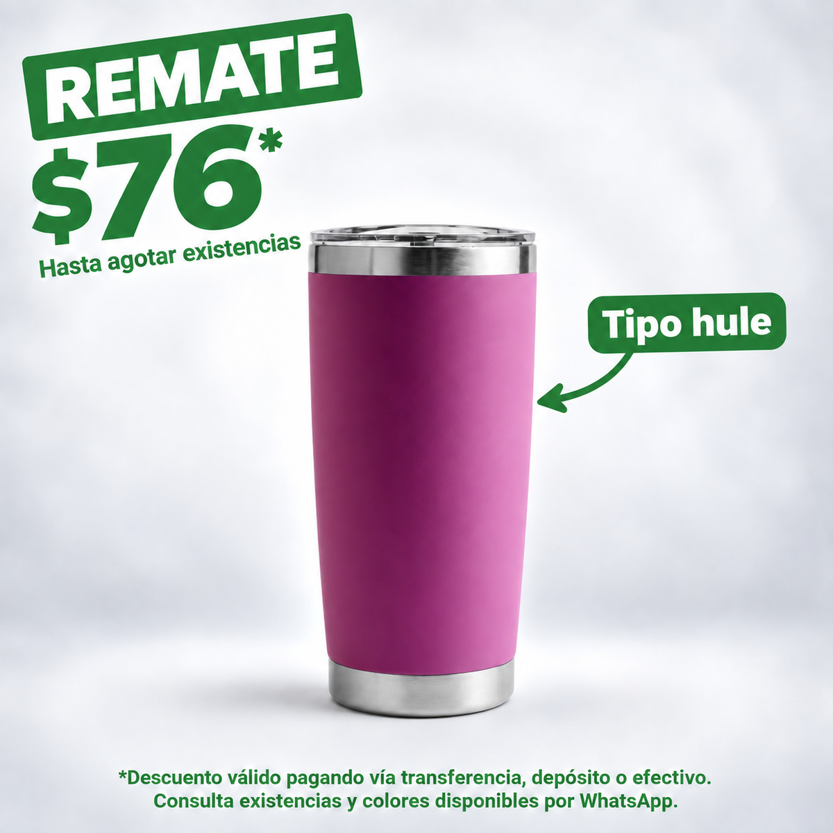 GRAN REMATE // Vaso 20oz / 591ml + Tapa Hermética