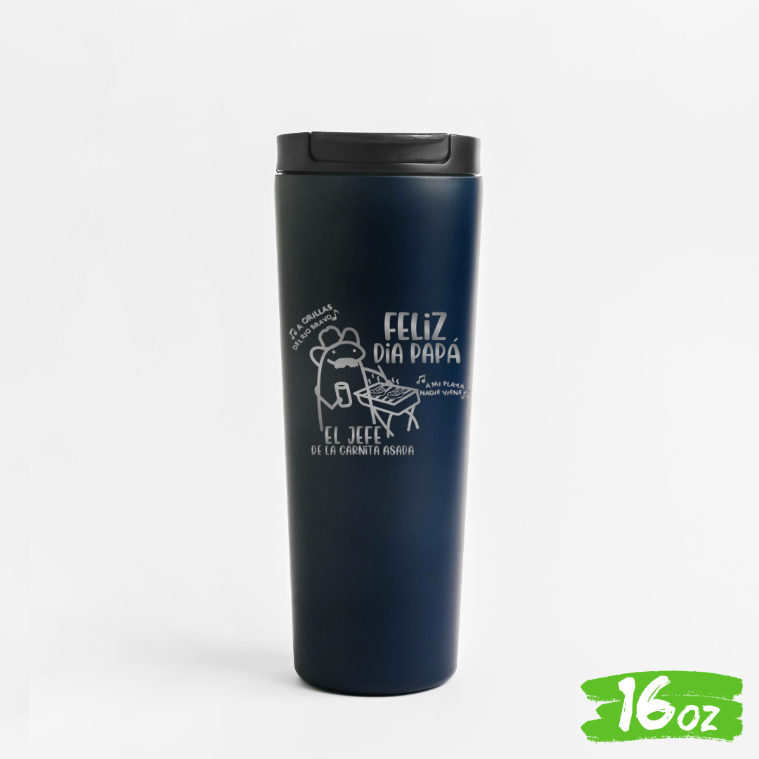 "TERMO" 16.9oz / 500ml con Tapón Hermético y Tapa de Rosca Personalizado