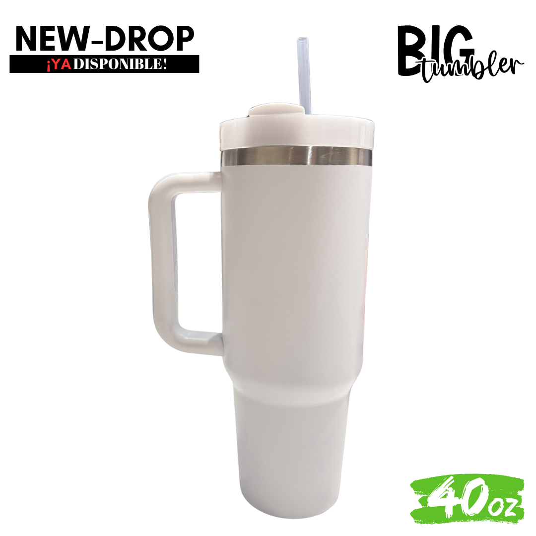 "Big Tumbler" 40oz / 1.2Lts con asa y popote 💥🚀