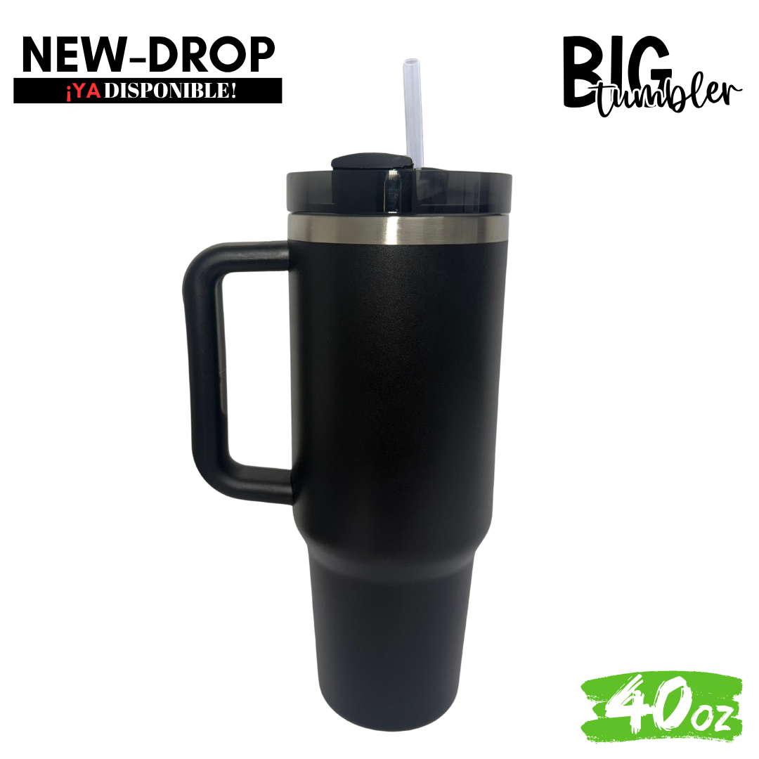 "Big Tumbler" 40oz / 1.2Lts con asa y popote 💥🚀
