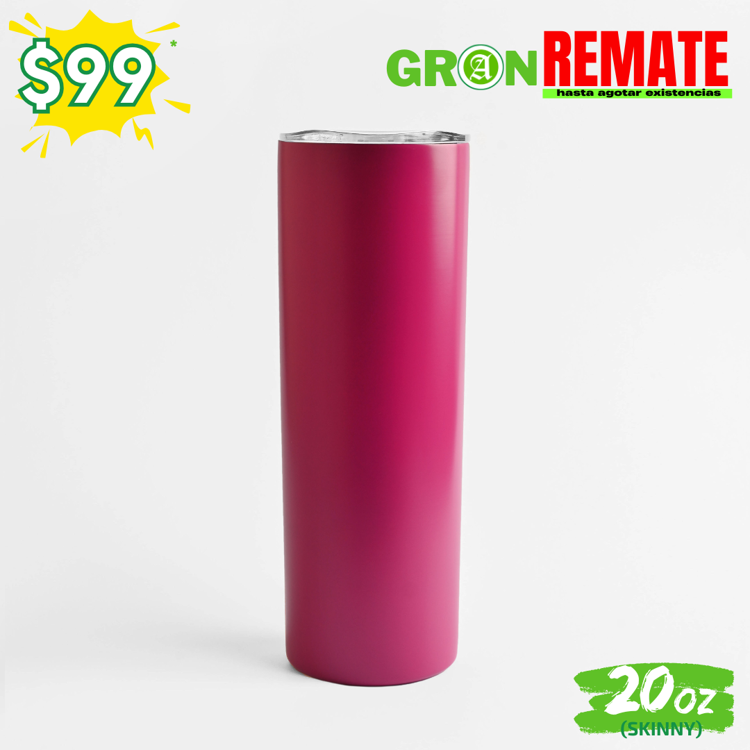 Gran REMATE // 12pzs "SKINNY" 20oz / 591ml con Tapa Hermética