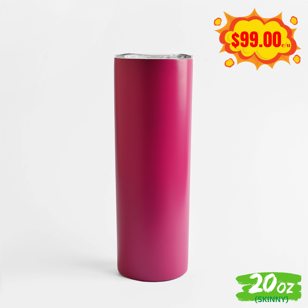 Vaso "SKINNY" 20oz / 591ml con Tapa Hermética // Veranazo 🔥🏝️