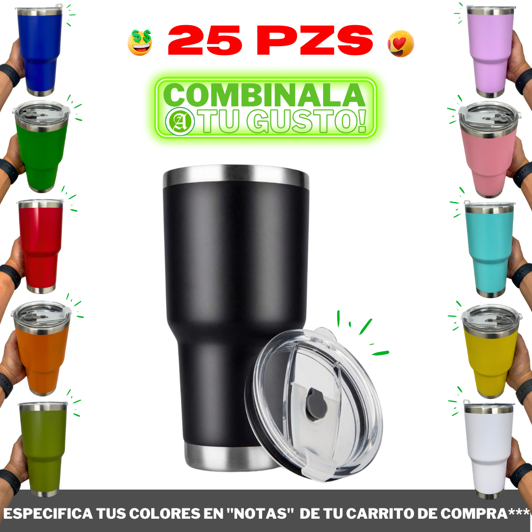 25pzs 30oz / 887ml + Tapa Hermética