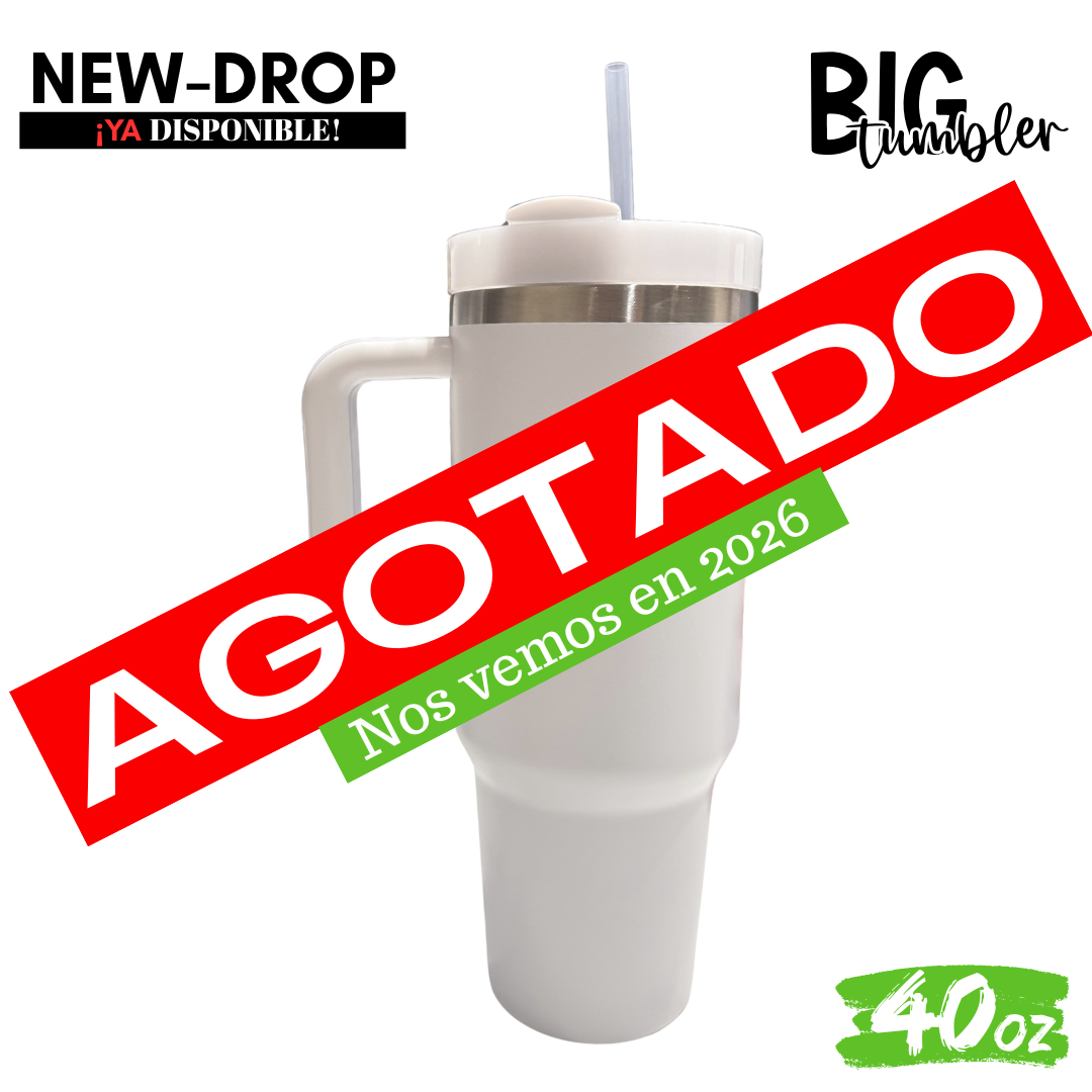 "Big Tumbler" 40oz / 1.2Lts con asa y popote 💥🚀