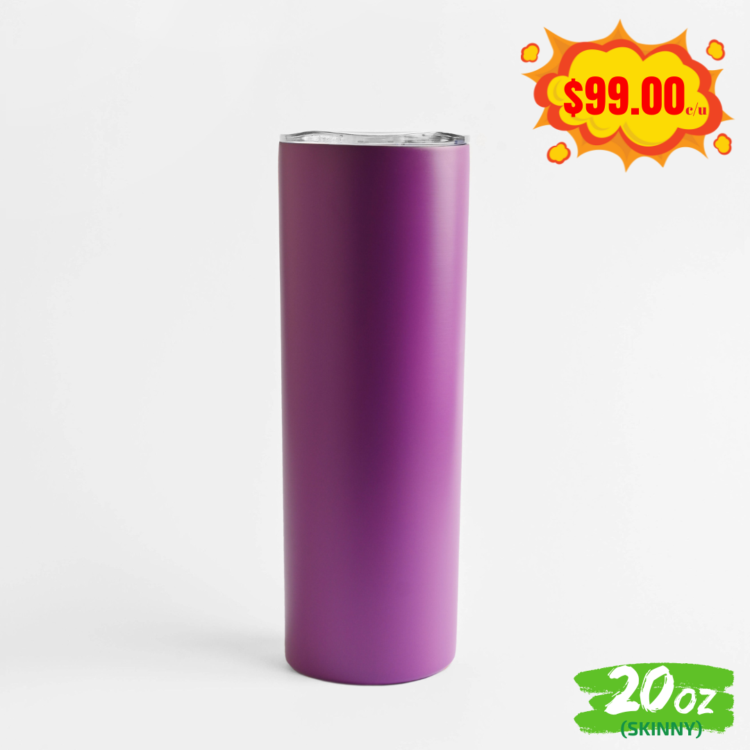 Vaso "SKINNY" 20oz / 591ml con Tapa Hermética // Veranazo 🔥🏝️